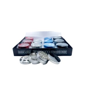 GRINDER Zinc 50mm-4 mixed color (JL-J0077) 12 PACK