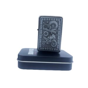 ENCENDEDOR BRONZE COLOR PLATA MOTO #2