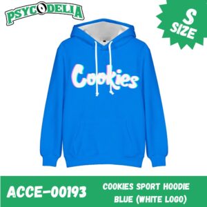 COOKIES SPORT HOODIE S BLUE (WHITE LOGO)