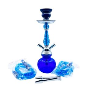 HOOKAH 12IN (US4014-2H) 2 MANGUERAS - BLUE