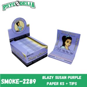 BLAZY SUSAN PURPLE PAPER+TIPS (KING SIZE SLIM) 20/PACK