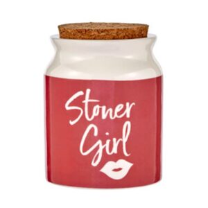 PINK STONER GIRL STASH JAR (88071) CERAMIC