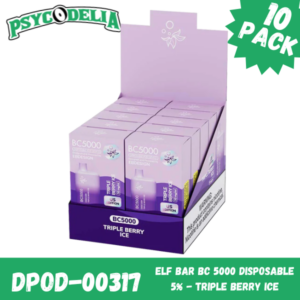 Elf Bar BC 5000 Disposable 5% (10/pack 130ml) TRIPLE BERRY ICE