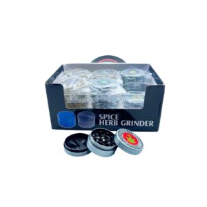 GRINDER Zinc 40mm-3 mixed design (JL-J0082) 12 PACK