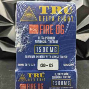 TRU DELTA 8 TINCTURE FIRE OG 1500MG (INDICA) 10 PACK