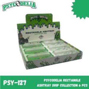 PSYCODELIA RECTANGLE ASHTRAY DRIP COLLECTION 6 PCS