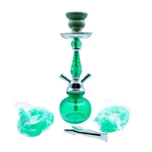 HOOKAH 12IN (US4014-2H) 2 MANGUERAS - GREEN