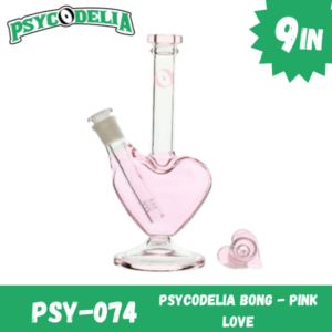 PSYCODELIA BONG 9IN - PINK LOVE