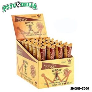 HORNET ROLLING PAPER - 50/Pack - KS slim - natural gum bill boX