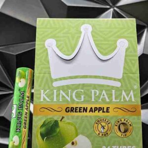 KING PALM SINGLE ROLL GREEN APPLE 24PACK