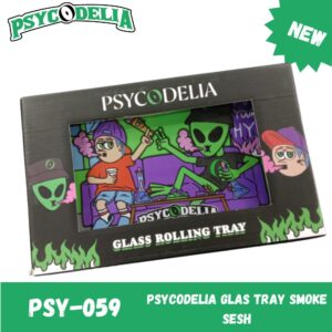 PSYCODELIA GLASS TRAY SMALL - SMOKE SESH