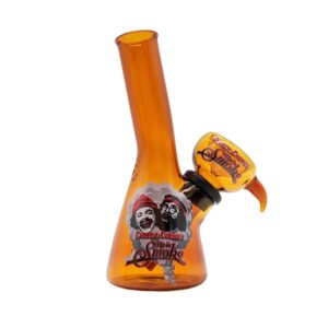 FEMOUZ CHEECH Y CHONG 4 IN MINI WATER PIPES ORANGE (CCMBAAOR)