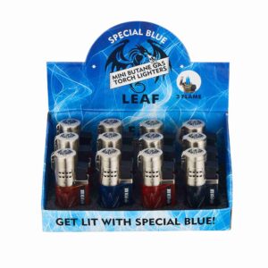 SPECIAL BLUE LEAF 3 FLAMES TORCH DISPLAY DE 12