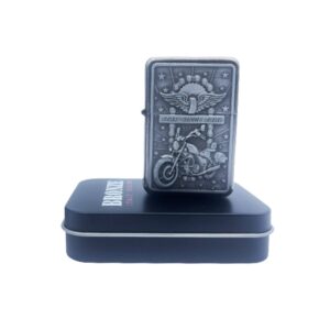 ENCENDEDOR BRONZE COLOR PLATA MOTO #1