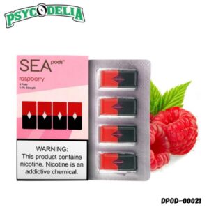 SEA 100 POD 4 PACK RASPBERRY 5%