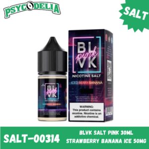 BLVK SALT PINK 30ML STRAWBERRY BANANA ICE 50MG