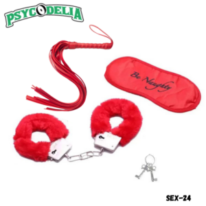 SEX TOYS SET DE ESPOSAS CON LATIGO WJ2220-14