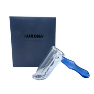 FAMOUZ AURORA STRAIGHT BUBBLER CLEAR AND BLUE