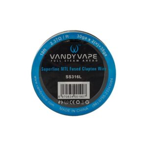 VANDYVAPE SUPERFINE MTL FUSED CLAPTON SSL316L WIRE 30GA*2+38GA 10FT