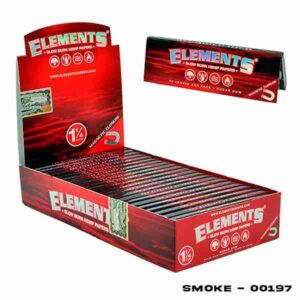 ELEMENTS 1 1/4 MAGNETIC CLOSURE SLOW BURN HEMP RED
