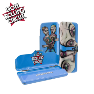 LION ROLLING CIRCUS TIN ROLLING PAPER AZUL SILVER FUCK Y JELLY BELLY