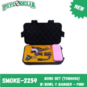 BONG SET (TON0051) W/BOWL Y BANGER -PINK
