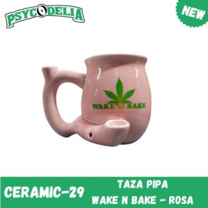 TAZA PIPA WAKE N BAKE - ROSA