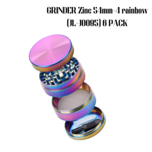 GRINDER Zinc 54mm-4 rainbow (JL-J0095) 6 PACK