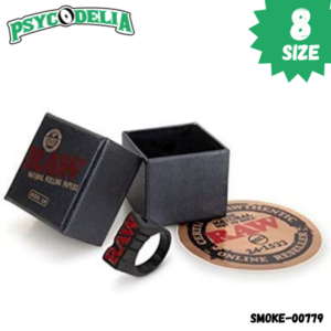RAW SMOKE RING BLACK SIZE 8