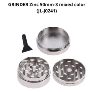 GRINDER Zinc 50mm-3 mixed color (JL-J0241) 12 PACK