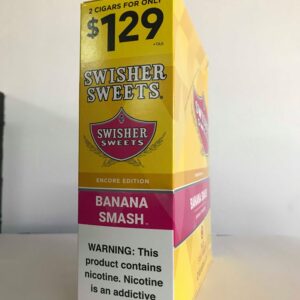 SWISHER SWEETS 2PACK BOX w/15 BANANA SMASH