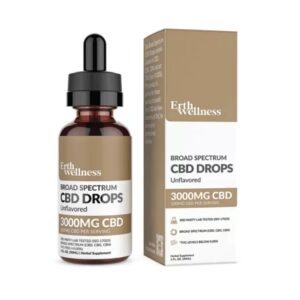 ERTH WELLNESS CBD TINCTURE 3000MG -30/ML - UNFLAVORED