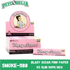 BLAZY SUSAN PINK PAPER (KING SIZE SLIM) 50/PACK