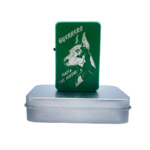 ENCENDEDOR BRONZE COLOR VERDE PERRO #1