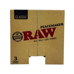 RAW PRE-ROLL PEACEMAKER CONE 3PK 16/DISPLAY