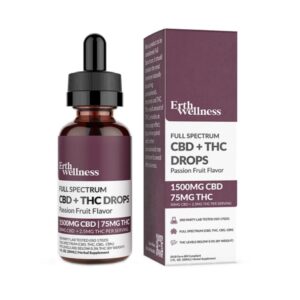 ERTH WELLNESS CBD+THC Drops TINCTURE 1500MG -30/ML - PASSION FRUIT
