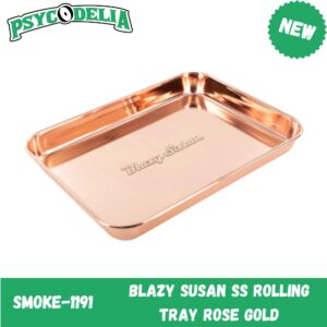 BLAZY SUSAN SS ROLLING TRAY ROSE GOLD