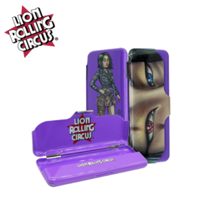 LION ROLLING CIRCUS TIN ROLLING PAPER MORADO TORA TORA