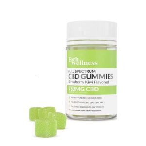 ERTH WELLNESS CBD+THC VEGAN GUMMIES 750MG -30/GUMMIES - STRAWBERRY KIWI