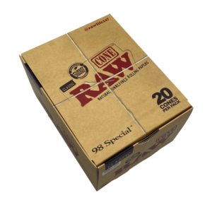 RAW CLASSIC 98mm/20mm CONES 20PK 12/display