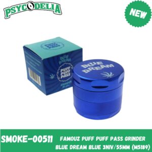 FAMOUZ PUFF PUFF PASS GRINDER BLUE DREAM BLUE 3NIV/55MM (M5189)