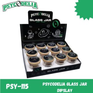 PSYCODELIA GLASS JAR - DIPSLAY 12 PCS