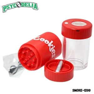 COOKIES JAR WITH GRINDER RED
