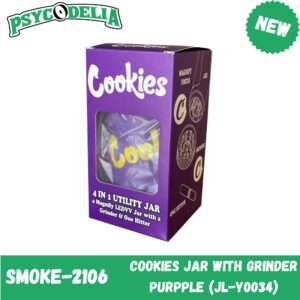 COOKIES JAR WITH GRINDER PURPPLE (JL-Y0034)