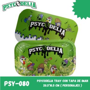PSYCODELIA TRAY CON TAPA DE IMAN 27*16 CM ( PERSONAJES )