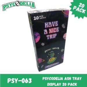 PSYCODELIA METAL ASH TRAY DISPLAY - SPACE - 20 PACK