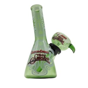 FEMOUZ CHEECH Y CHONG 4 IN MINI WATER PIPES GREEN (CCMBABGR)