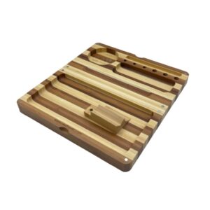 RAW BAMBOO FLIP TRAY WITH MAGNET STRIPED