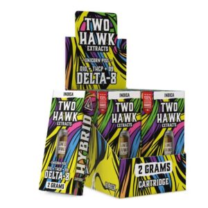 TWO HAWK DELTA8 CARTRIDGE -2G (HYBRID) -10/Pack - UNICORN PISS